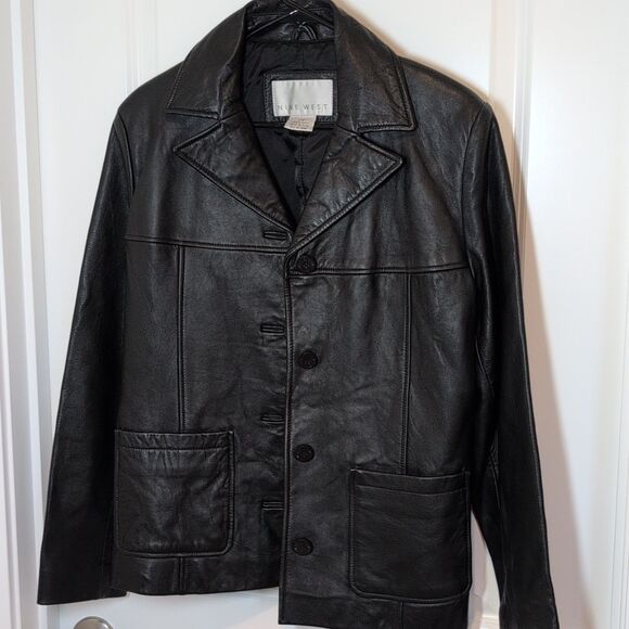Nine West Jackets & Blazers - Nine West Women's Black Button Front Collared Jacket With Pockets Lined Size L
